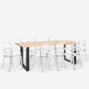 Conjunto 8 cadeiras transparentes design mesa de jantar 220x80cm Jaipur XXL Catalogus