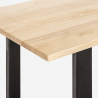 Set met eettafel 220x80 cm van hout en metaal en 8 transparante stoelen Jaipur XXL Prijs