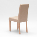 Houten gestoffeerde stoel in henriksdal stijl met lange hoes voor restaurant comfort luxury Aankoop