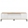 TV-meubel met 2 ladevakken 160x40 cm wit glanzend Jacob Wood Kortingen