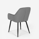 Conjunto 4 cadeiras veludo design mesa 160x80cm estilo industrial Samsara M1 