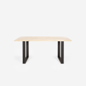 Set van 4 fluwelen design stoelen en tafel in industriële stijl 160x80 cm Samsara M1 