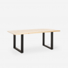Set van 4 fluwelen design stoelen en tafel in industriële stijl 160x80 cm Samsara M1 