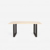 Set van 4 fluwelen design stoelen en tafel in industriële stijl 160x80 cm Samsara M2 