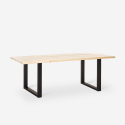 Set van 6 fluwelen design stoelen en tafel in industriële stijl 180x80 cm Samsara L1 