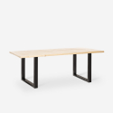 Set van 6 fluwelen design stoelen en tafel in industriële stijl 180x80 cm Samsara L2 