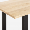 Set van 6 fluwelen design stoelen en tafel in industriële stijl 200x80 cm Samsara XL1 