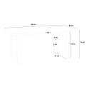 Set van 6 fluwelen design stoelen en tafel in industriële stijl 200x80 cm Samsara XL2 