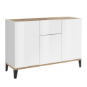 Dressoir 120x40cm modern design 3 deuren lade woonkamer Rachel Wood Aanbod