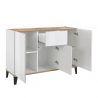Dressoir 120x40cm modern design 3 deuren lade woonkamer Rachel Wood Korting