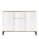 Dressoir 120x40cm modern design 3 deuren lade woonkamer Rachel Wood Kortingen