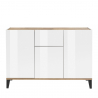 Dressoir 120x40cm modern design 3 deuren lade woonkamer Rachel Wood Kortingen