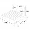 Modern houten tweepersoonsbed 160x190 cm met lattenbodem Landeck 