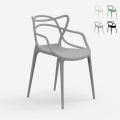 Moderne design stoel met armleuningen, stapelbaar voor keuken bar restaurant Node