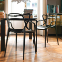 Moderne design stoel met armleuningen, stapelbaar voor keuken bar restaurant Node