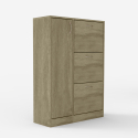 Ruimtebesparende schoenenkast voor 18 paar schoenen 80x24x108 cm Stoian  