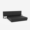 Modern design tweepersoonsbed 160x190 cm met opbergruimte en 2 nachtkastjes Schwaz 