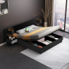 Modern design tweepersoonsbed 160x190 cm met opbergruimte en 2 nachtkastjes Schwaz 