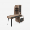 Modern design thuiskantoor bureau 120x55 cm met vitrinekast en laden Noly Aanbod