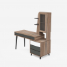 Modern design thuiskantoor bureau 120x55 cm met vitrinekast en laden Noly Kortingen