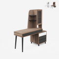 Modern design thuiskantoor bureau 120x55 cm met vitrinekast en laden Noly Aanbieding