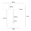 Tulp stijl vierkante tafel met afgeronde hoeken eetkamer keuken bar Lillium 100 Model