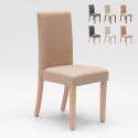 Houten gestoffeerde stoel in henriksdal stijl met lange hoes voor restaurant comfort luxury Afmetingen