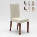 Gewatteerde stoel met houten poten in Henriksdal-stijl Comfort Luxury 