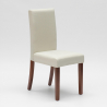 Gewatteerde stoel met houten poten in Henriksdal-stijl Comfort Luxury 