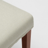 Gewatteerde stoel met houten poten in Henriksdal-stijl Comfort Luxury 