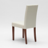 Gewatteerde stoel met houten poten in Henriksdal-stijl Comfort Luxury 