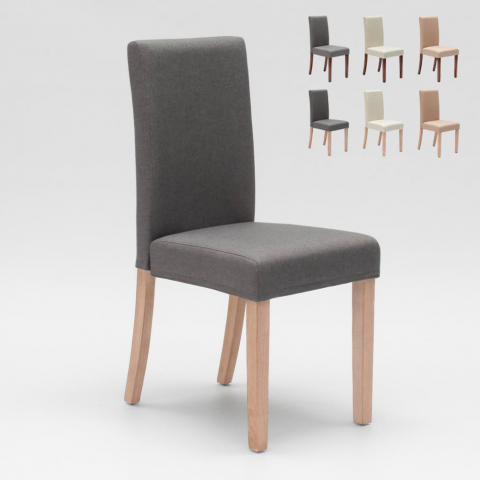 Houten gestoffeerde stoel in henriksdal stijl met lange hoes voor restaurant comfort luxury Aanbieding