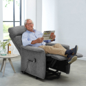 Giorgia+ elektrische relax fauteuil met 2 motoren, verstelbare rugleuning en hefsysteem voor ouderen