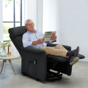 Elektrische relax stoel met liftpersoonssysteem en wielen voor ouderen Giorgia