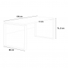 Bureau 170x80cm in grijs en wit Metaldesk Keuze