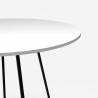 Ronde eettafel wit tafelblad en zwart metalen poten 80 cm Marmor Aanbod