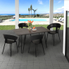 Conjunto 4 cadeiras design moderno mesa de jantar 120x60cm industrial Sixty Voorraad