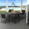 conjunto 4 cadeiras mesa retangular 120x60cm Lix design industrial bantum Voorraad