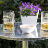 Stalen tafel met rond opklapbaar blad van 70 cm voor binnen en buiten Skladan Keuze