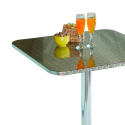 Stalen tafel Locinas met vierkant inklapbaar blad van 70 x 70 cm Keuze