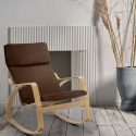 Ergonomische houten schommelstoelfauteuil met Scandinavisch design Aalborg Karakteristieken