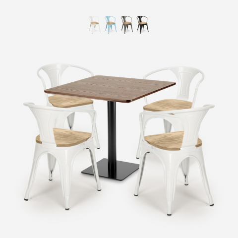 horeca salontafel set 90x90cm bar restaurants 4 stoelen Lix dunmore Aanbieding