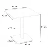 Horeca set met tafel 90x90 cm en 4 stoelen Burke 