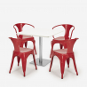 Horeca set met tafel 90x90 cm en 4 stoelen Heavy White Kosten
