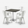Horeca set met tafel 90x90 cm en 4 stoelen Just Afmetingen