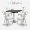 Horeca set met tafel 90x90 cm en 4 stoelen Just Aanbod