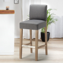 Barkruk Comfort XL met rugleuning in Henriksdal Stijl Keuze