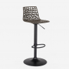 Design keukenbarstoel met verstelbaar mat zwart onderstel Grand Soleil Spider Matt 