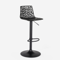 Verstelbare design barstoel met mat zwart onderstel Grand Soleil Spider Matt 