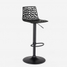 Verstelbare design barstoel met mat zwart onderstel Grand Soleil Spider Matt 